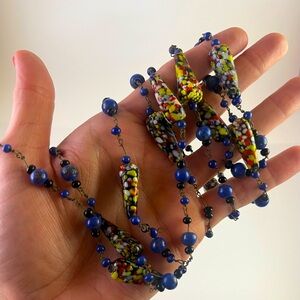 •vintage• murano art glass beaded necklace